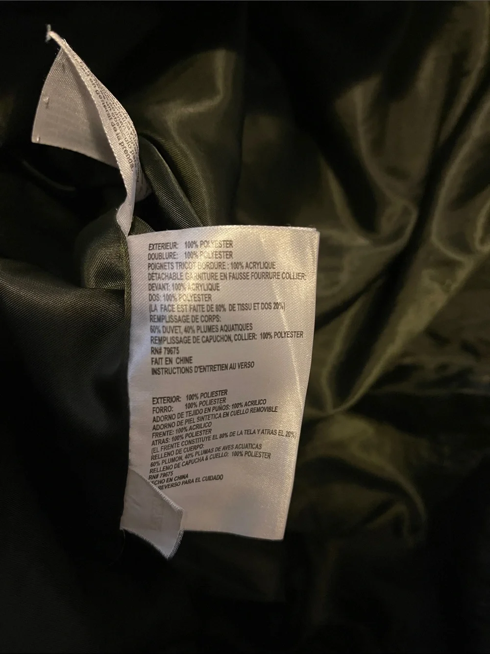 Michael Kors Women's Green Quilted Hooded Puffer Coat M - Picture 5 of 9